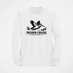 Sweat Chasse Passion chasse fran&ccedil;aise B&eacute;casse Blanc