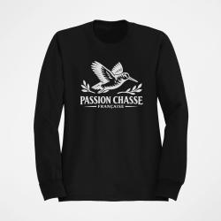 Sweat Chasse Passion chasse fran&ccedil;aise B&eacute;casse Noir