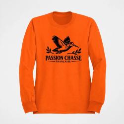 Sweat Chasse Passion chasse fran&ccedil;aise B&eacute;casse Orange