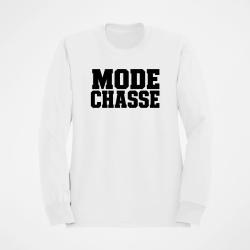 Pull Chasse Mode chasse Typographie orange Blanc