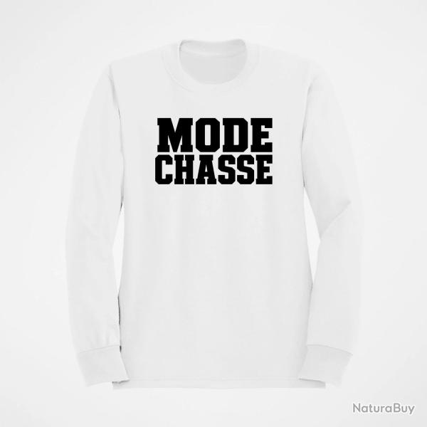 Pull Chasse Mode chasse Typographie orange Blanc