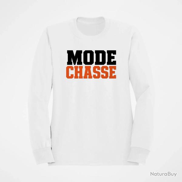 Pull Chasse Mode chasse Typographie orange Blanc / Orange