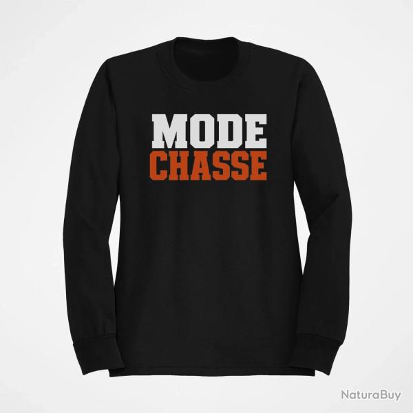 Pull Chasse Mode chasse Typographie orange Noir / Orange