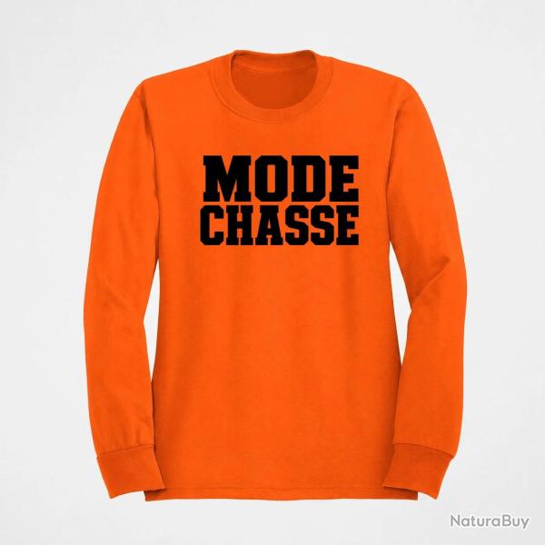Pull Chasse Mode chasse Typographie orange Orange