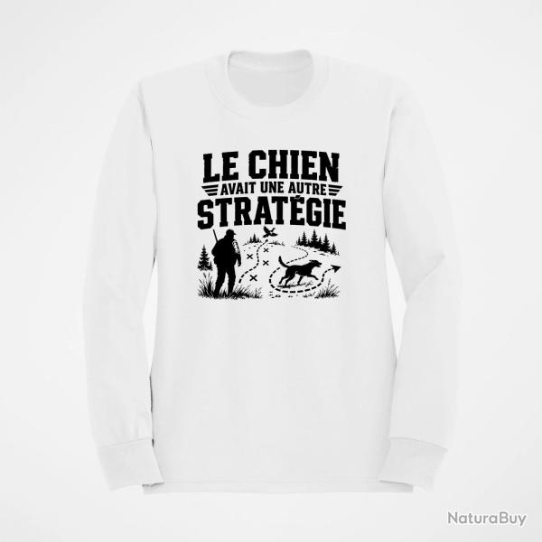 Sweat Chasse Le chien avait une autre strat�gie Blanc
