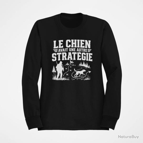 Sweat Chasse Le chien avait une autre strat�gie Noir