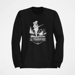 Pull Chasse La traqueuse Duo personnalisable Noir