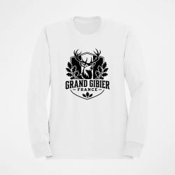 Pull Chasse Grand gibier France Cerf et ch&ecirc;ne Blanc