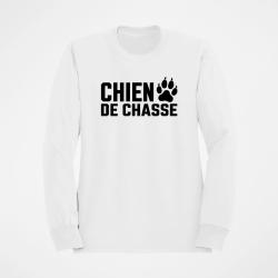 Sweat Chasse Chien de chasse Empreinte orange Blanc