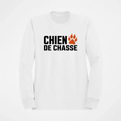 Sweat Chasse Chien de chasse Empreinte orange Blanc / Orange