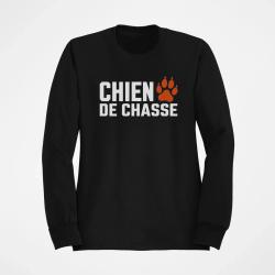 Sweat Chasse Chien de chasse Empreinte orange Noir / Orange