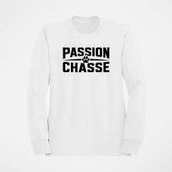 Pull Chasse Passion chasse Empreinte classique Blanc