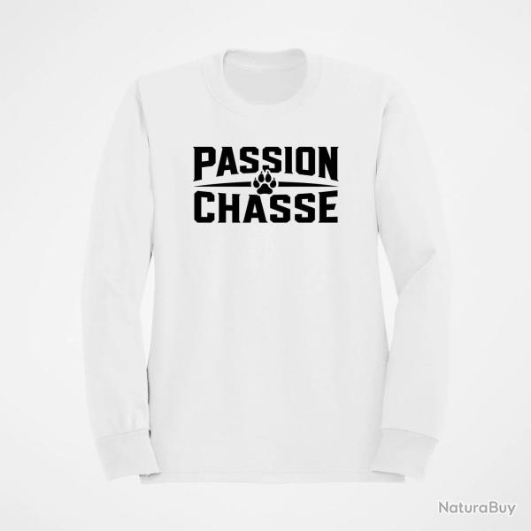 Pull Chasse Passion chasse Empreinte classique Blanc