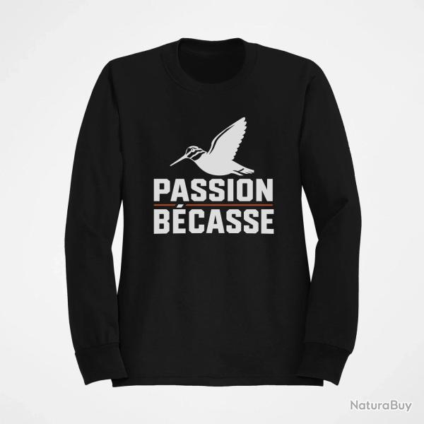 Pull Chasse Passion b�casse Oiseau en vol Noir / Orange