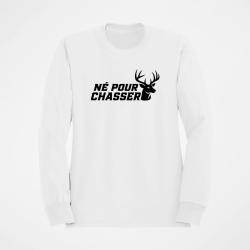 Pull Chasse N&eacute; pour chasser Silhouette de cerf Blanc