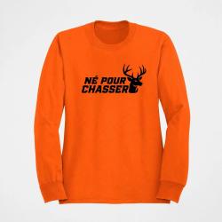 Pull Chasse N&eacute; pour chasser Silhouette de cerf Orange