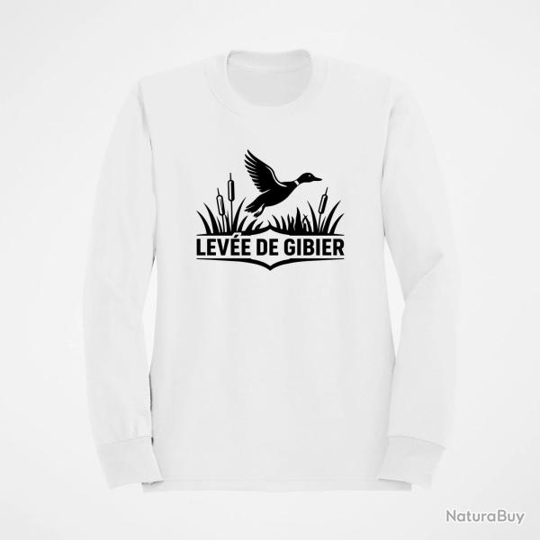 Sweat Chasse Lev�e de gibier Canard des roseaux Blanc