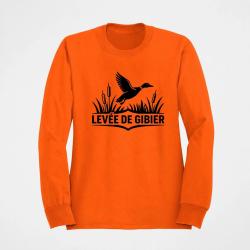 Sweat Chasse Lev&eacute;e de gibier Canard des roseaux Orange