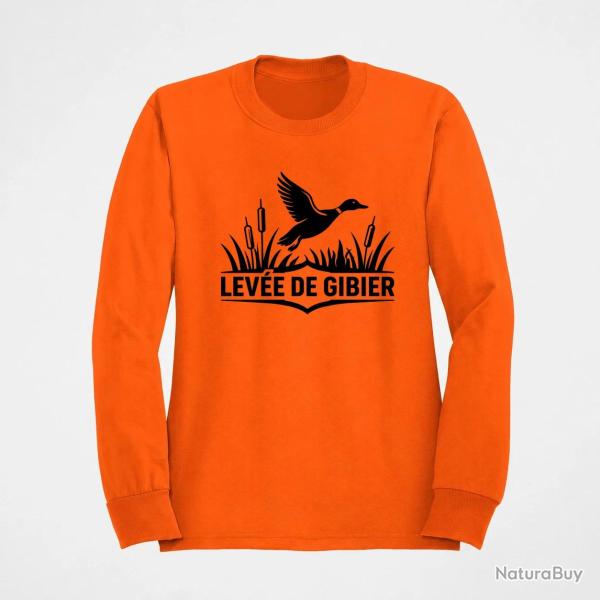 Sweat Chasse Lev�e de gibier Canard des roseaux Orange