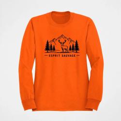 Pull Chasse Esprit sauvage Cerf des montagnes Orange