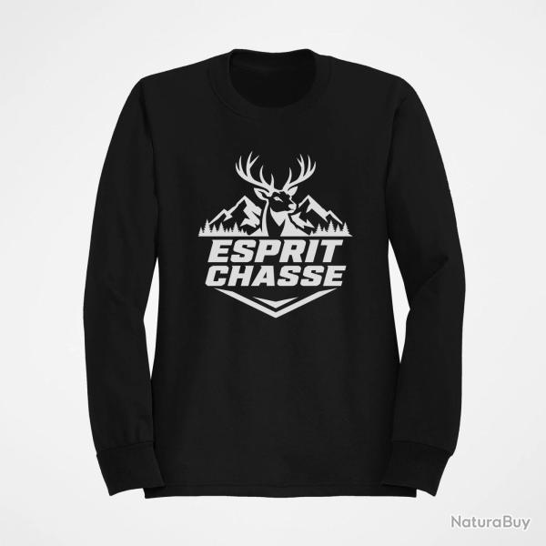 Sweat Chasse Esprit chasse Cerf des montagnes Noir