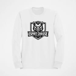 Pull Chasse Esprit chasse France Blason sanglier Blanc