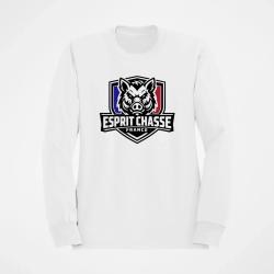 Pull Chasse Esprit chasse France Blason sanglier Blanc / Couleur