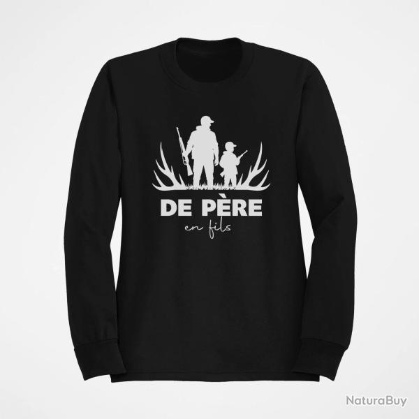 Pull Chasse De p�re en fils Transmission Noir