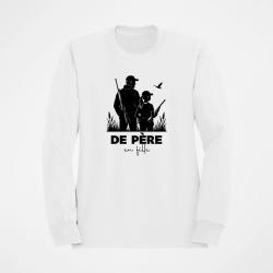 Sweat Chasse De p&egrave;re en fille Transmission Blanc