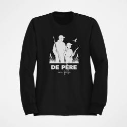 Sweat Chasse De p&egrave;re en fille Transmission Noir