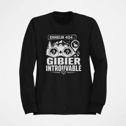 Sweat Chasse Erreur 404 Gibier introuvable Noir