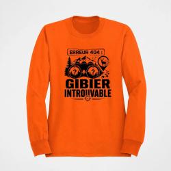 Sweat Chasse Erreur 404 Gibier introuvable Orange