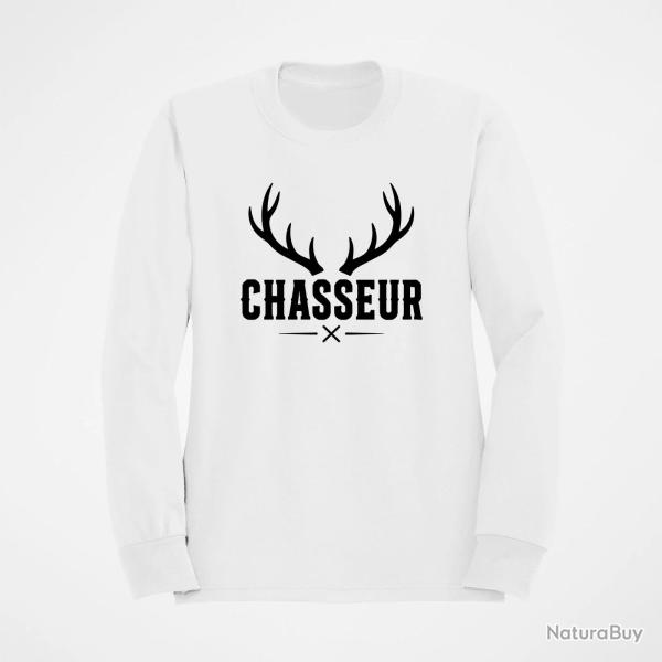 Pull Chasse Chasseur Bois de cerf crois�s Blanc