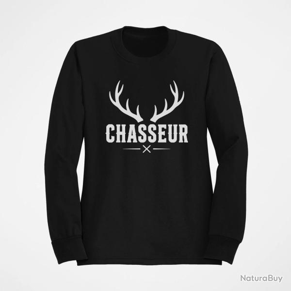 Pull Chasse Chasseur Bois de cerf crois�s Noir