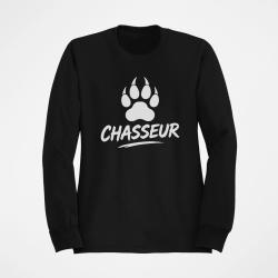 Sweat Chasse Chasseur Empreinte canine Noir