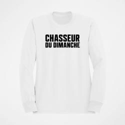 Pull Chasse Chasseur du dimanche Orange Blanc