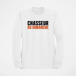 Pull Chasse Chasseur du dimanche Orange Blanc / Orange
