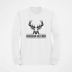 Sweat Chasse Chasseur des bois Cerf Blanc