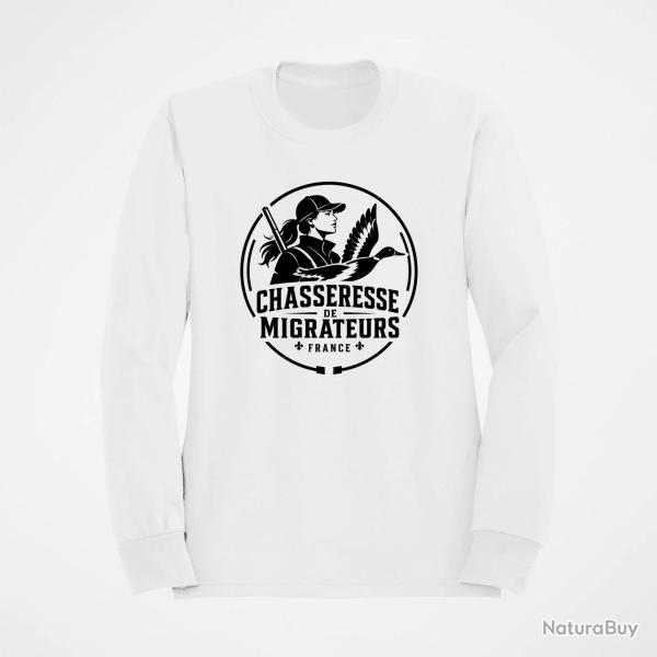 Pull Chasse Chasseresse de migrateurs Canard Blanc
