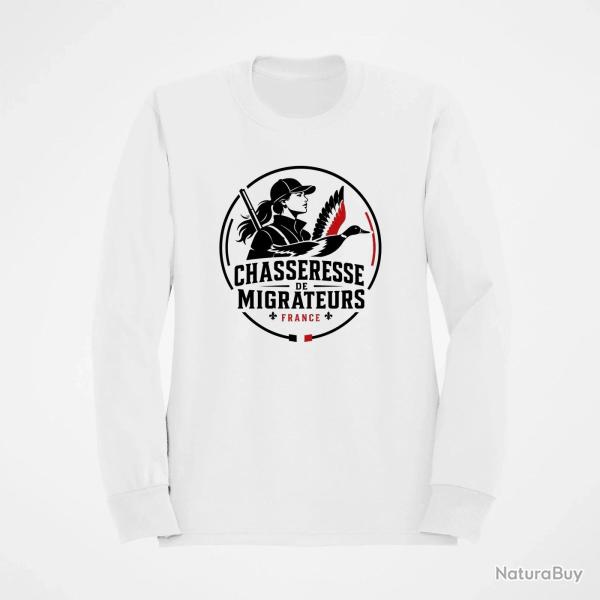 Pull Chasse Chasseresse de migrateurs Canard Blanc / Couleur