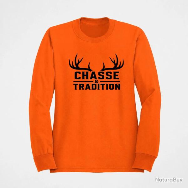 Pull Chasse Chasse et tradition Panache Orange