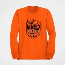 Sweat Chasse Chasse en famille Grand gibier Orange