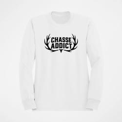 Pull Chasse Chasse addict Panache orange Blanc