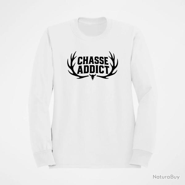 Pull Chasse Chasse addict Panache orange Blanc