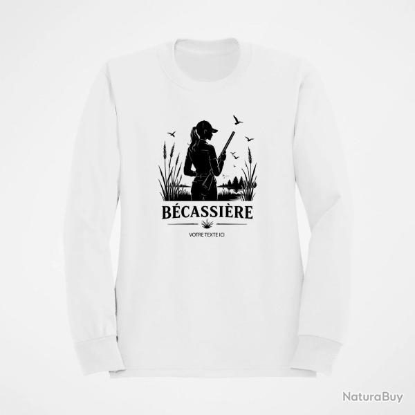 Pull Chasse B�cassi�re des marais Personnalisable Blanc