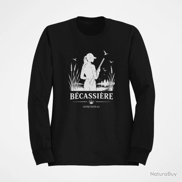 Pull Chasse B�cassi�re des marais Personnalisable Noir