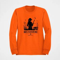 Pull Chasse B&eacute;cassi&egrave;re des marais Personnalisable Orange