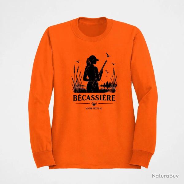 Pull Chasse B�cassi�re des marais Personnalisable Orange
