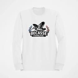 Sweat Chasse B&eacute;casse fran&ccedil;aise Envol tricolore Blanc / Couleur