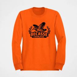 Sweat Chasse B&eacute;casse fran&ccedil;aise Envol tricolore Orange